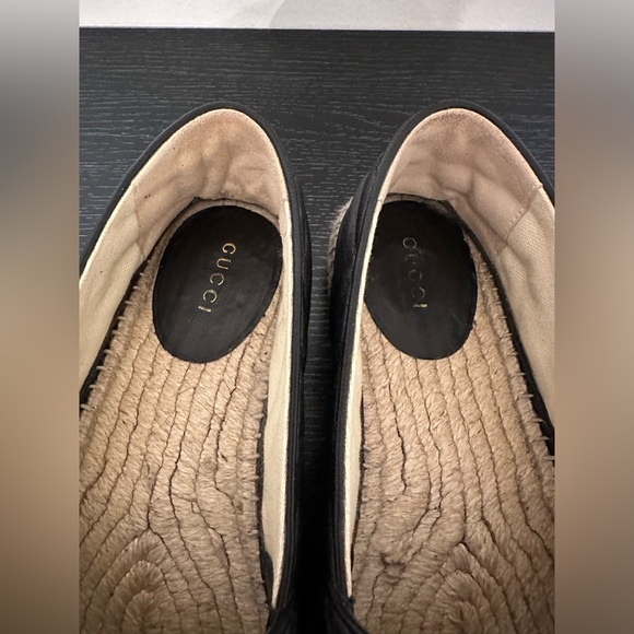 LEATHER ESPADRILLE WITH DOUBLE G - Picture 2 of 4